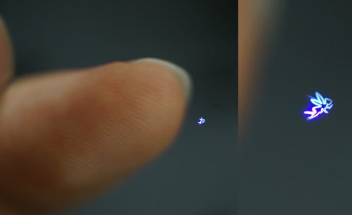 A tiny plasma fairy appears beside a fingertip